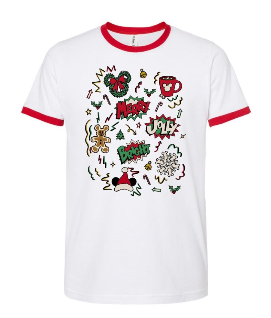 Clothing Darling Dream Co. Tees | Merry & Bright Doodles Tee