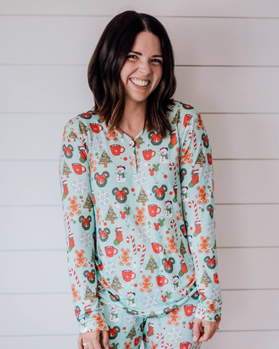 Clothing Darling Dream Co. Family Christmas Pajamas | Holly Jolly Women'S Bamboo Pj Set