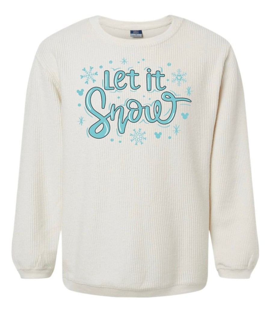 Clothing Darling Dream Co. Sweatshirts | Let I T Snow Corded Pullover