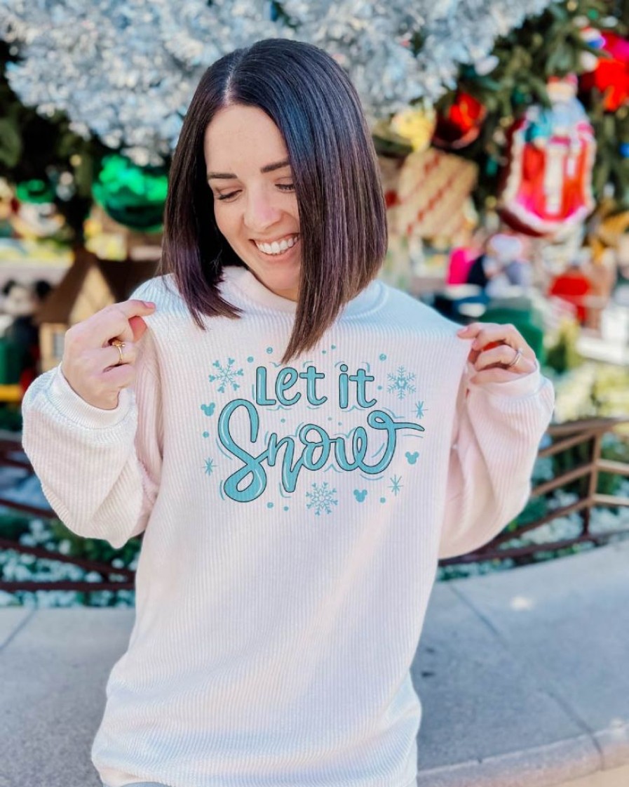 Clothing Darling Dream Co. Sweatshirts | Let I T Snow Corded Pullover